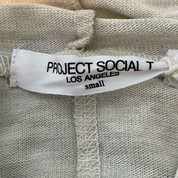Project Social T Julia Hoodie Sweatshirt Gray Fleece Dolman Long Sleeve Pull-Ove - Picture 7 of 10